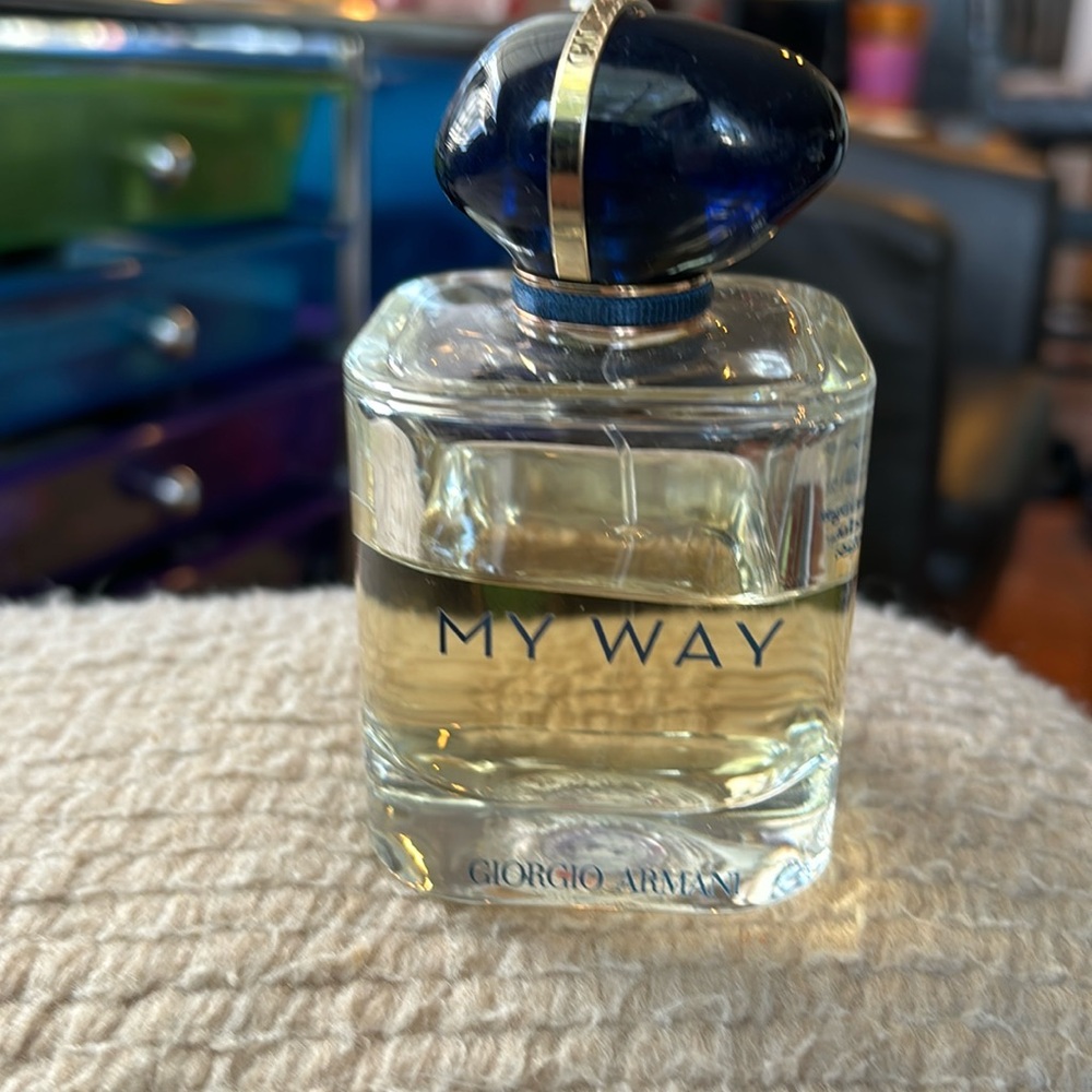 Giorgio Armani My Way 90ml EDP Spray.  Half Left.  Tester.  Gorgeous Fragrance!